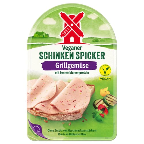 Rügenwalder Mühle Schinken Spicker mit Grillgemüse VEGAN
