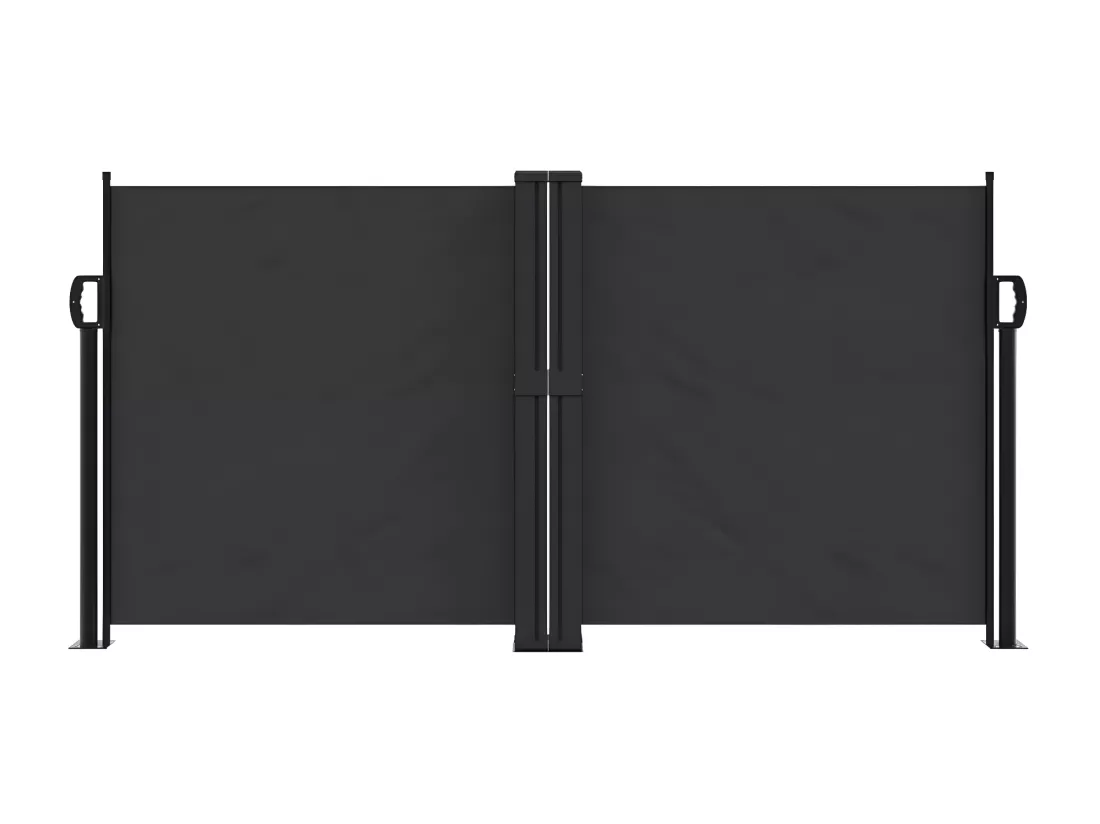 Auvent latéral rétractable noir 120x600 cm