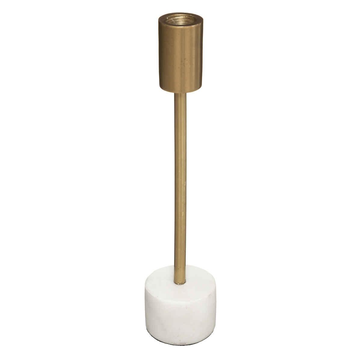 BOUGEOIR MARBRE SUITE BLANC H.27CM