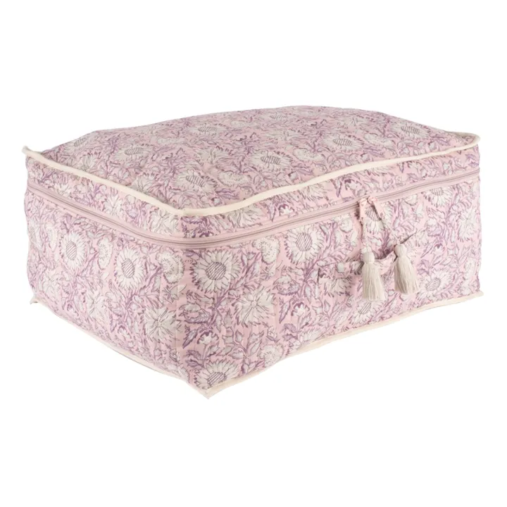 Louise Misha Sac de rangement Taty en coton bio | Rose