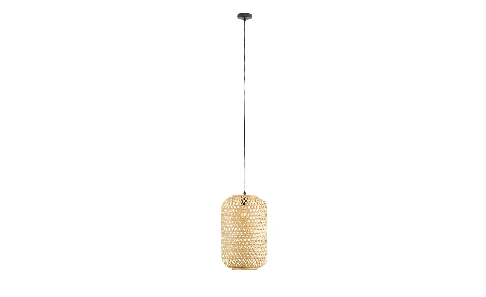 KHG Pendelleuchte, 1-flammig, Rattan-geflecht, natur ´groß`