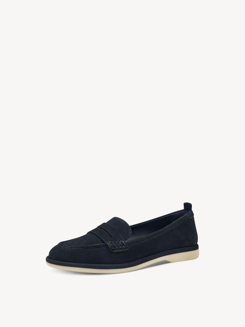 Leren Instappers - blauw