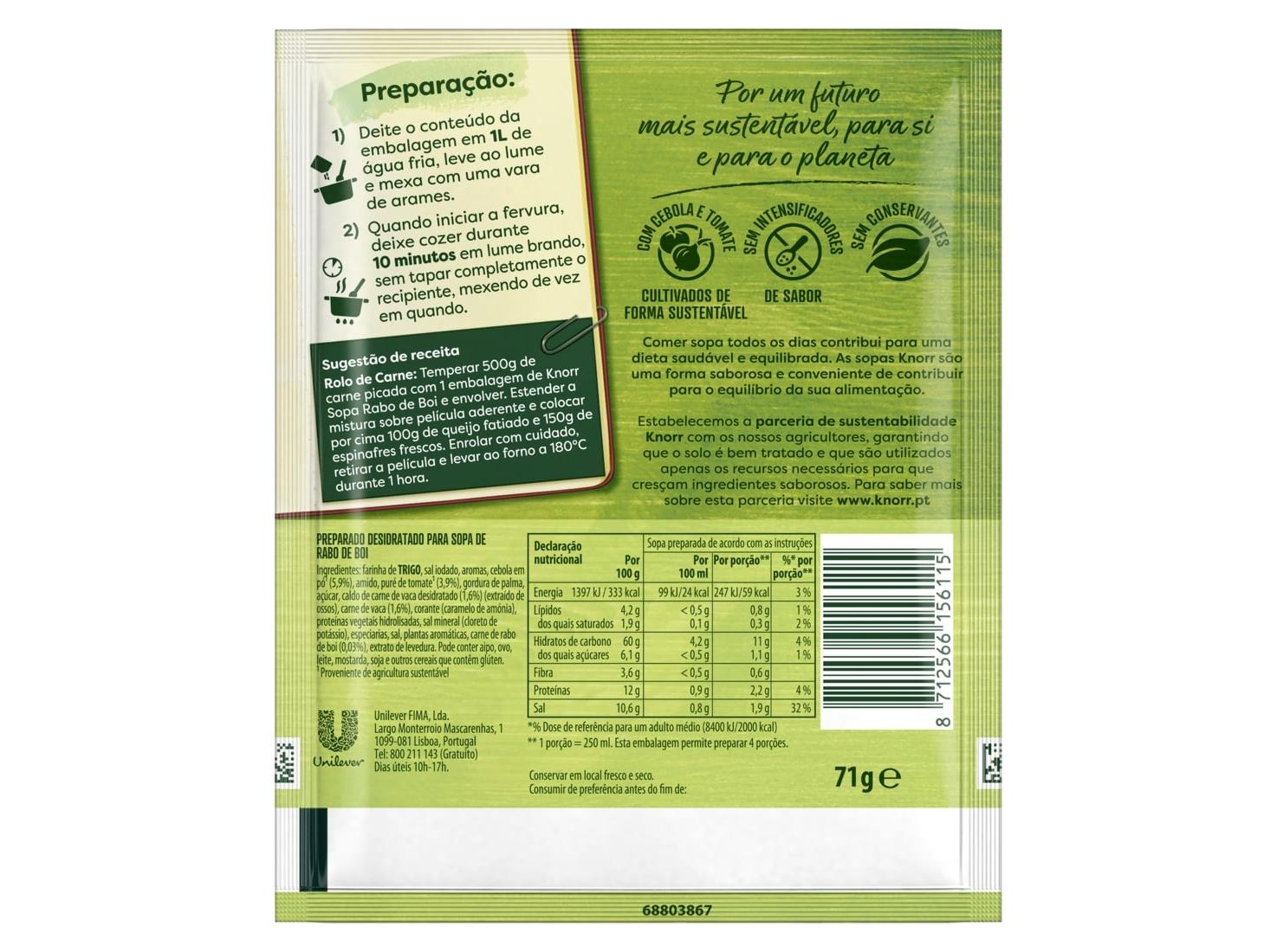 SOPA KNORR RABO DE BOI 71G