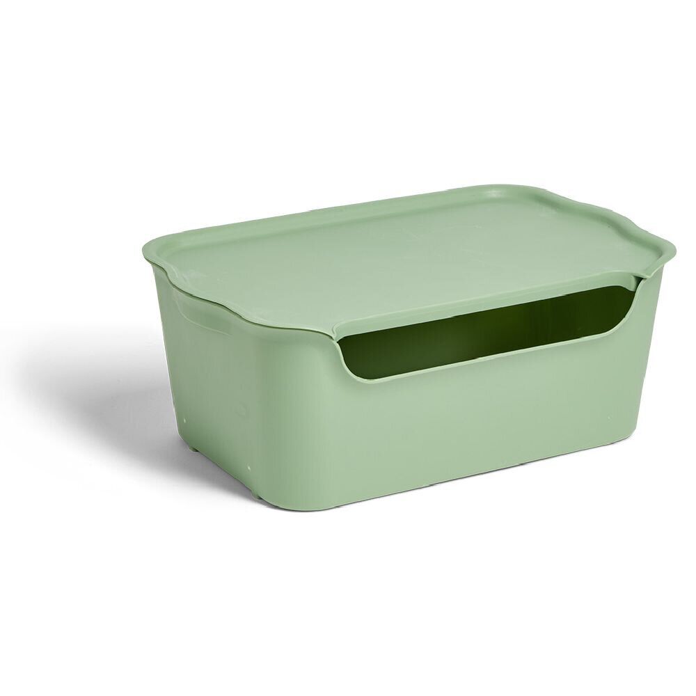 Lot de 3 boîtes de rangement 15L avec couvercle plastique 39x25xH16cm