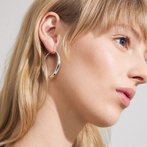Pilgrim Priya Hoops, Silver Plated