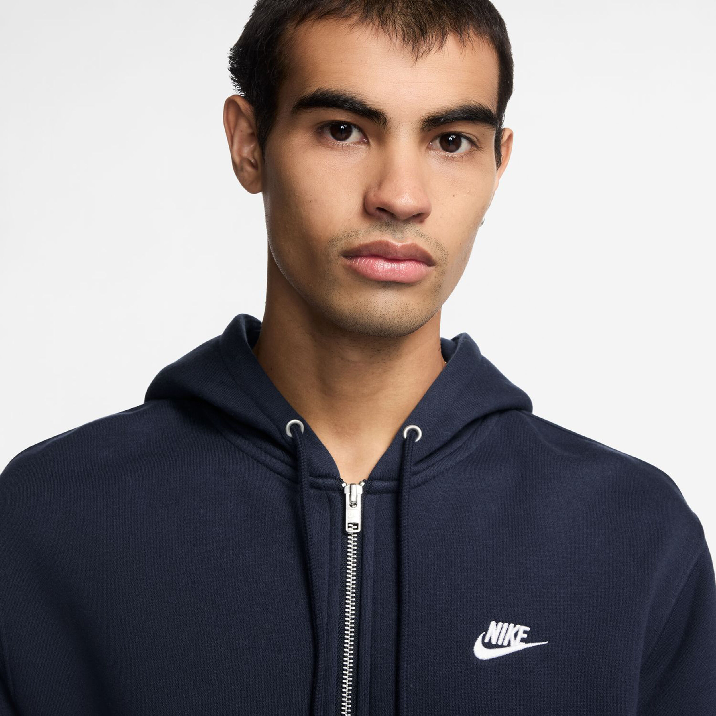 Nike Club Bb Full-Zip Gilet En Coton Hommes - Bleu Foncé