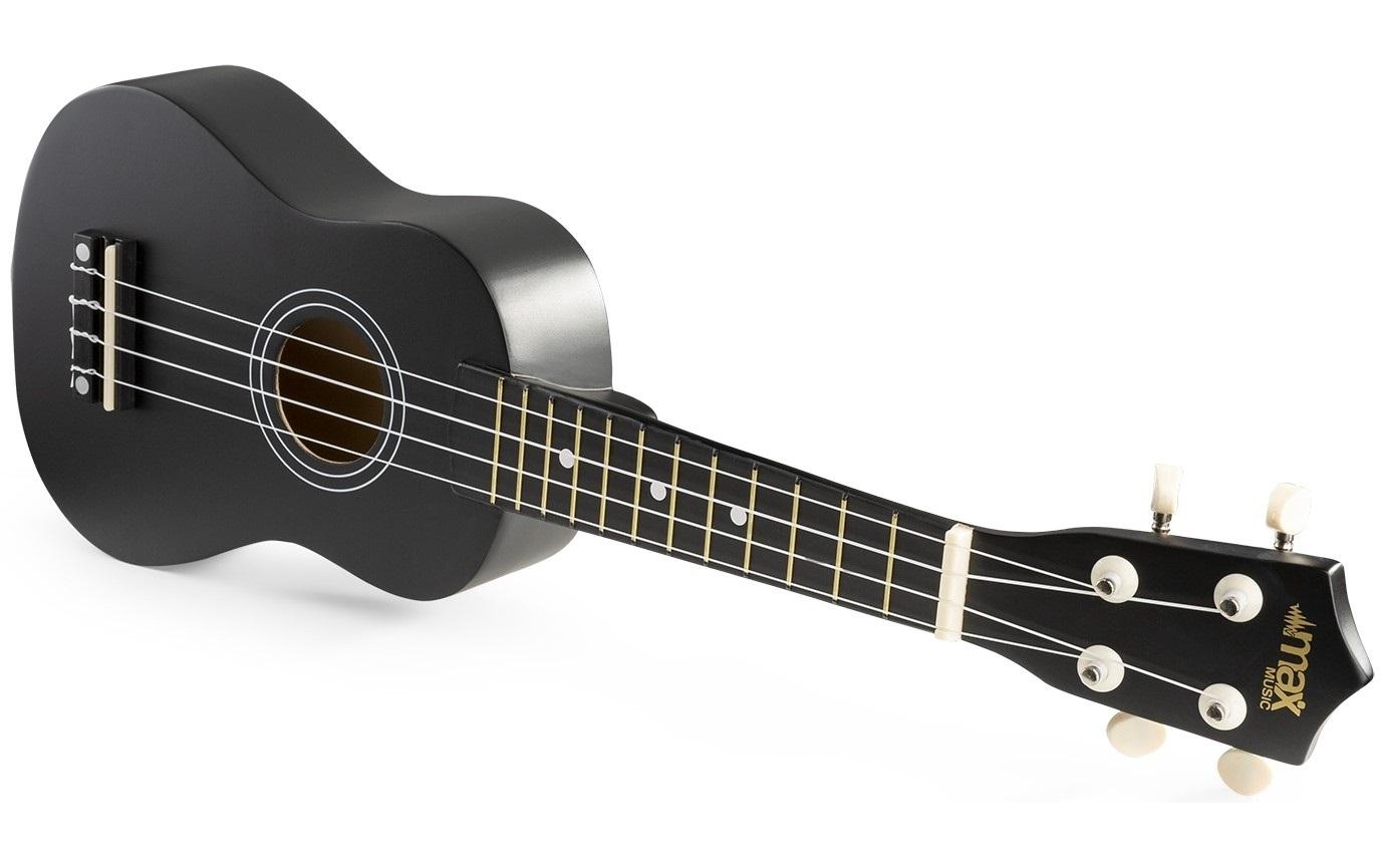 Ukulele UKEY Set Soprano Schwarz 21 ZollSopranukulele mit Tasche und Zubehör