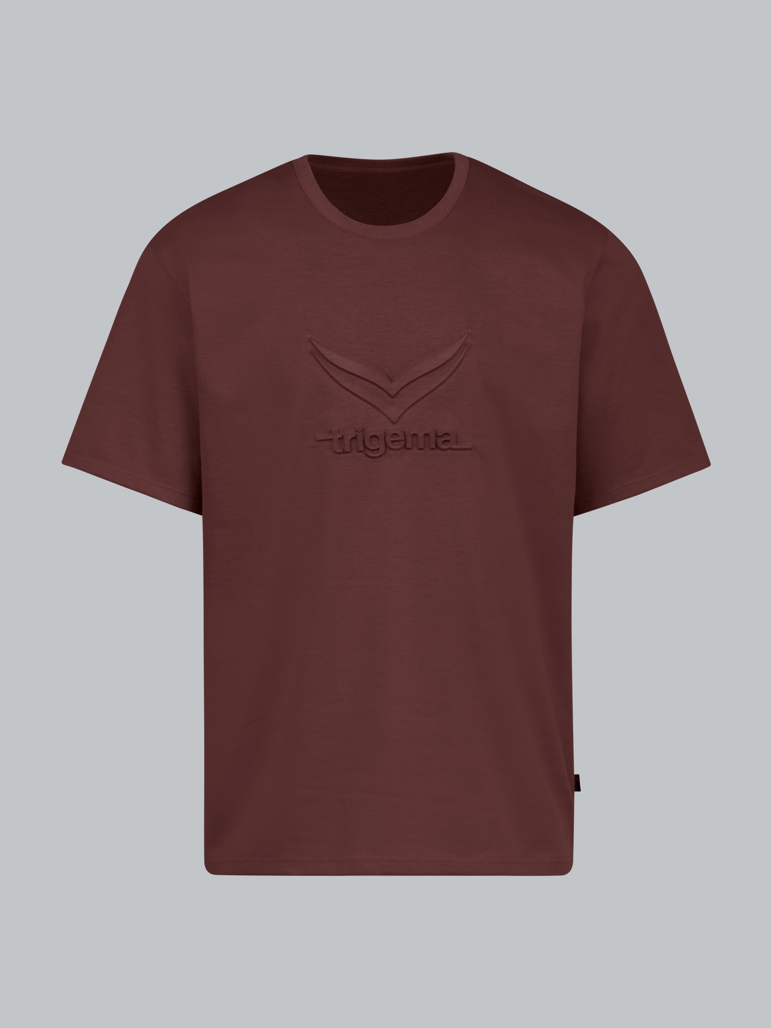 Heavy Oversized T-Shirt mit 3D-Motiv Kastanie