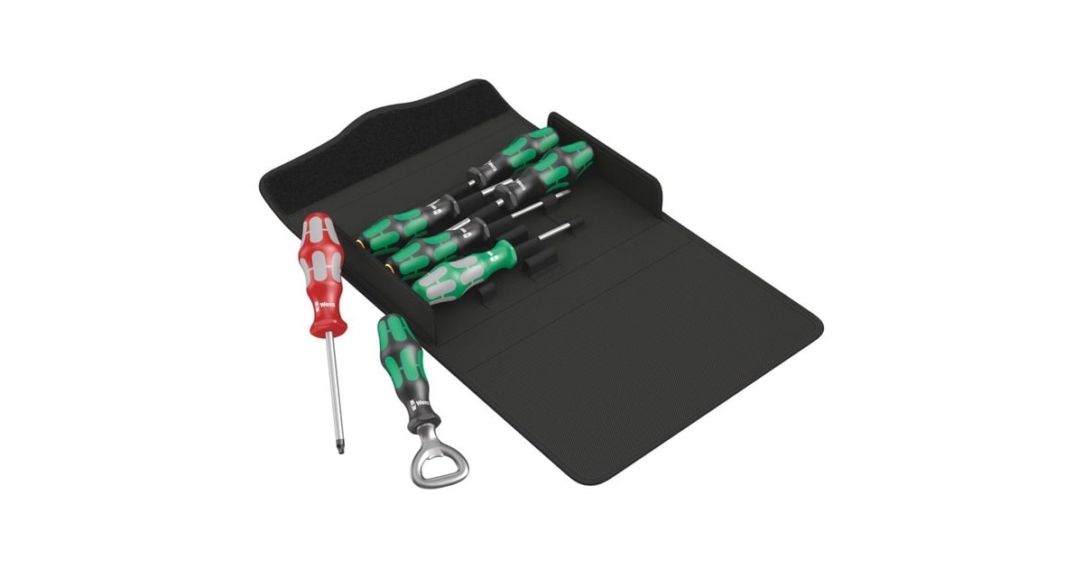 WeraKraftform 300/7 Set 4 Schroevendraaierset Kraftform Plus  (Zwart/groen, 7‑delig)