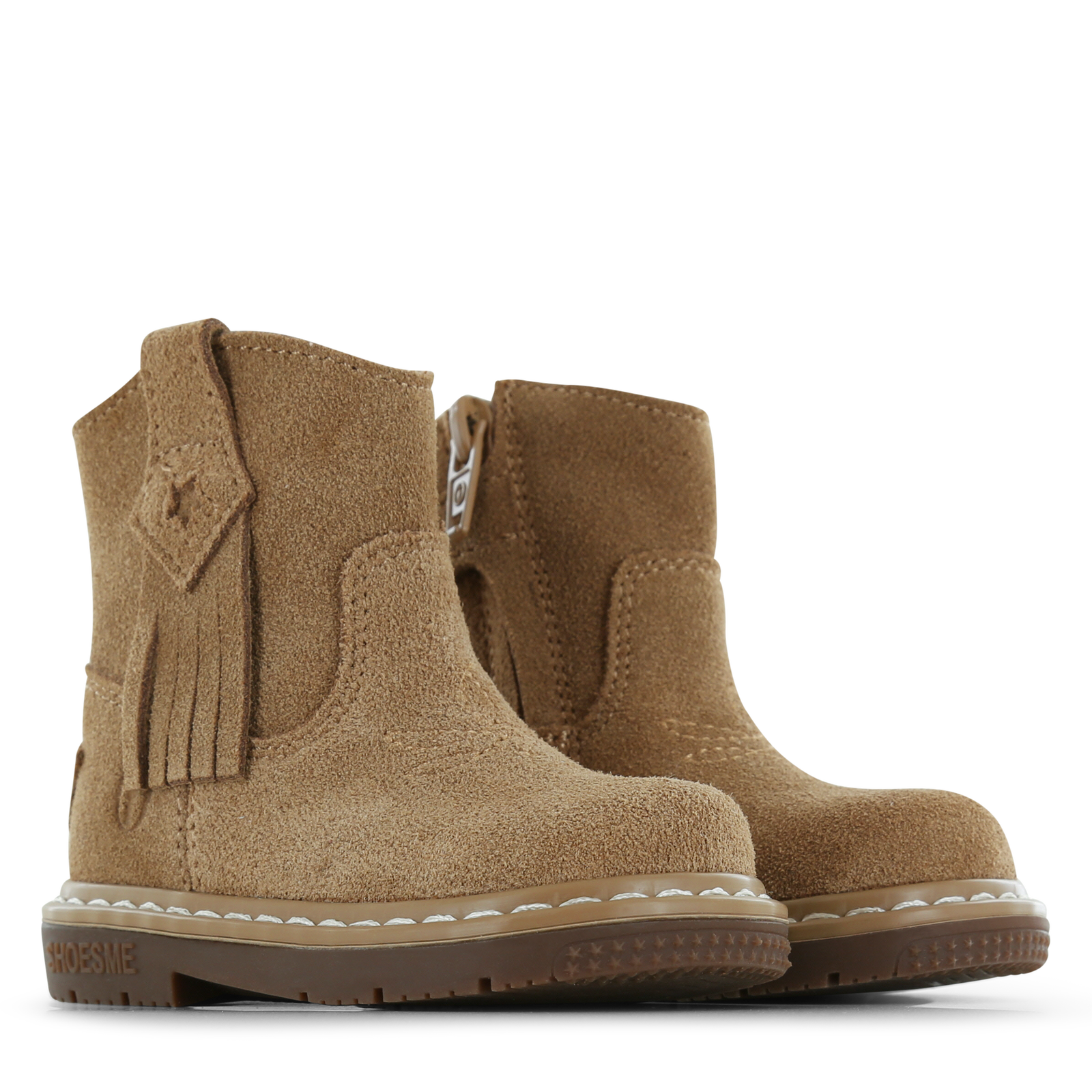 Shoesme cognacfarbener Stiefel mit Fransen