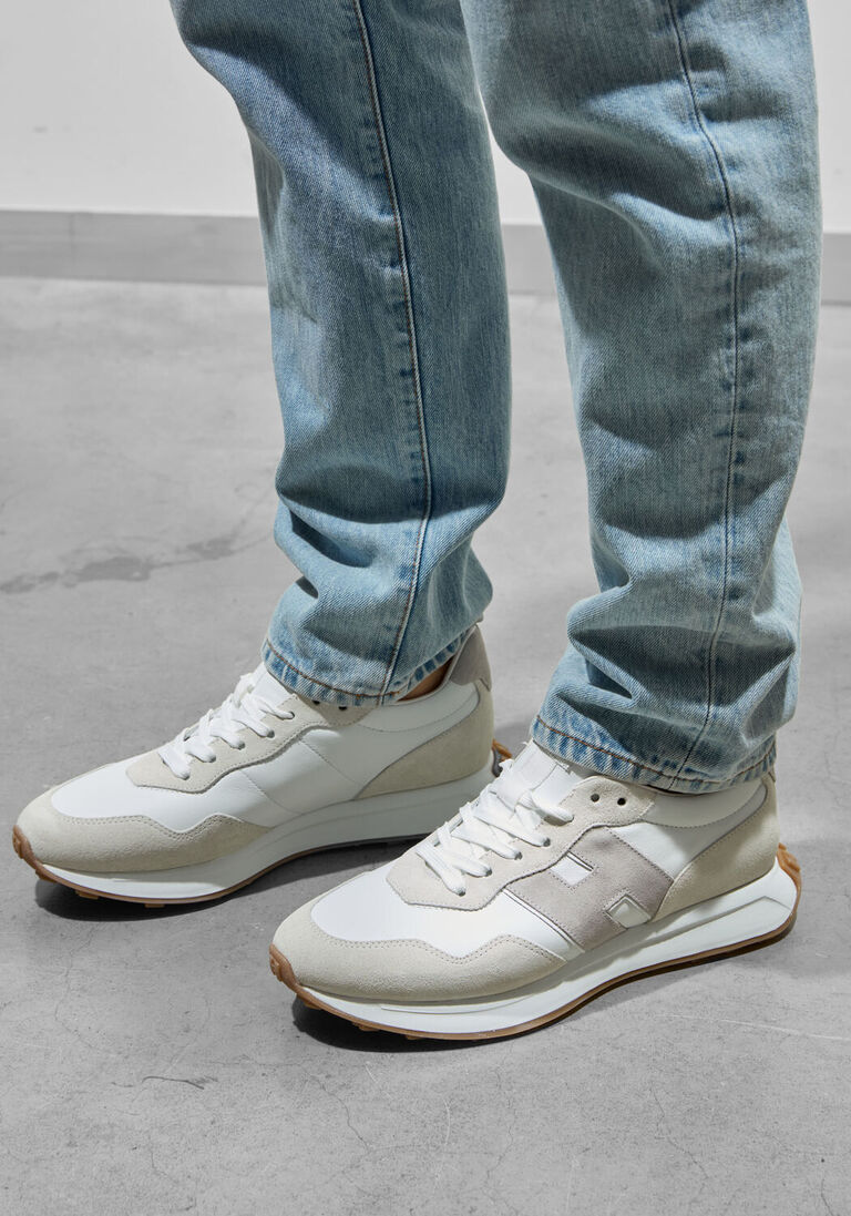 roze hogan lage sneakers h601 allacciato