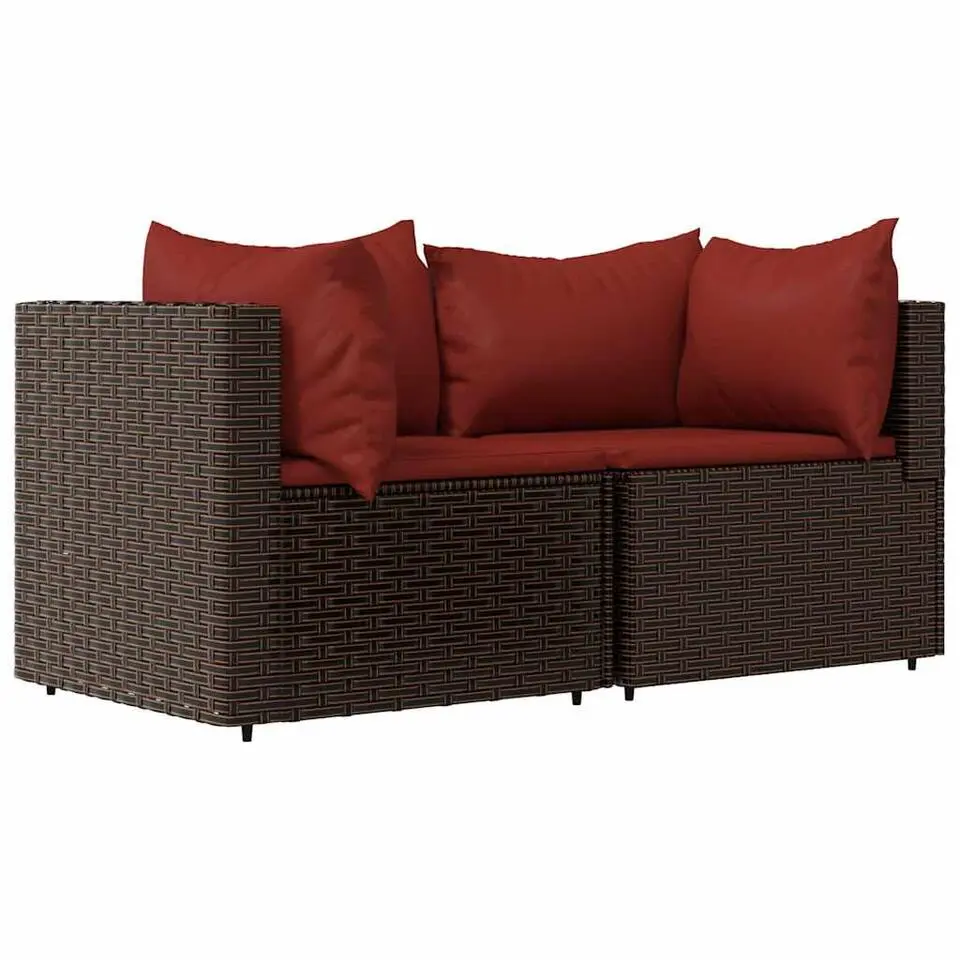 vidaXL - Loungeset - Bruin - Poly rattan