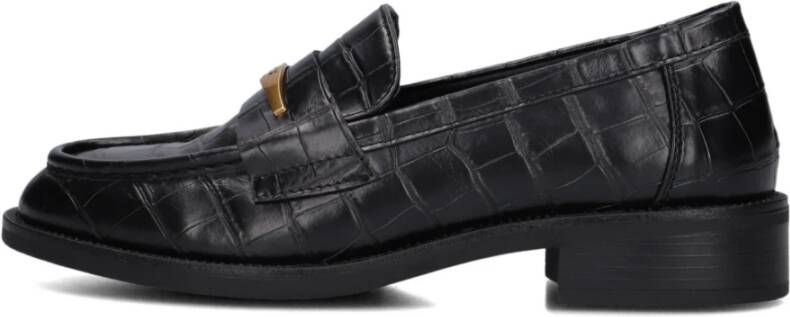 Mexx Zwarte Loafers met Krokodillenprint voor Dames