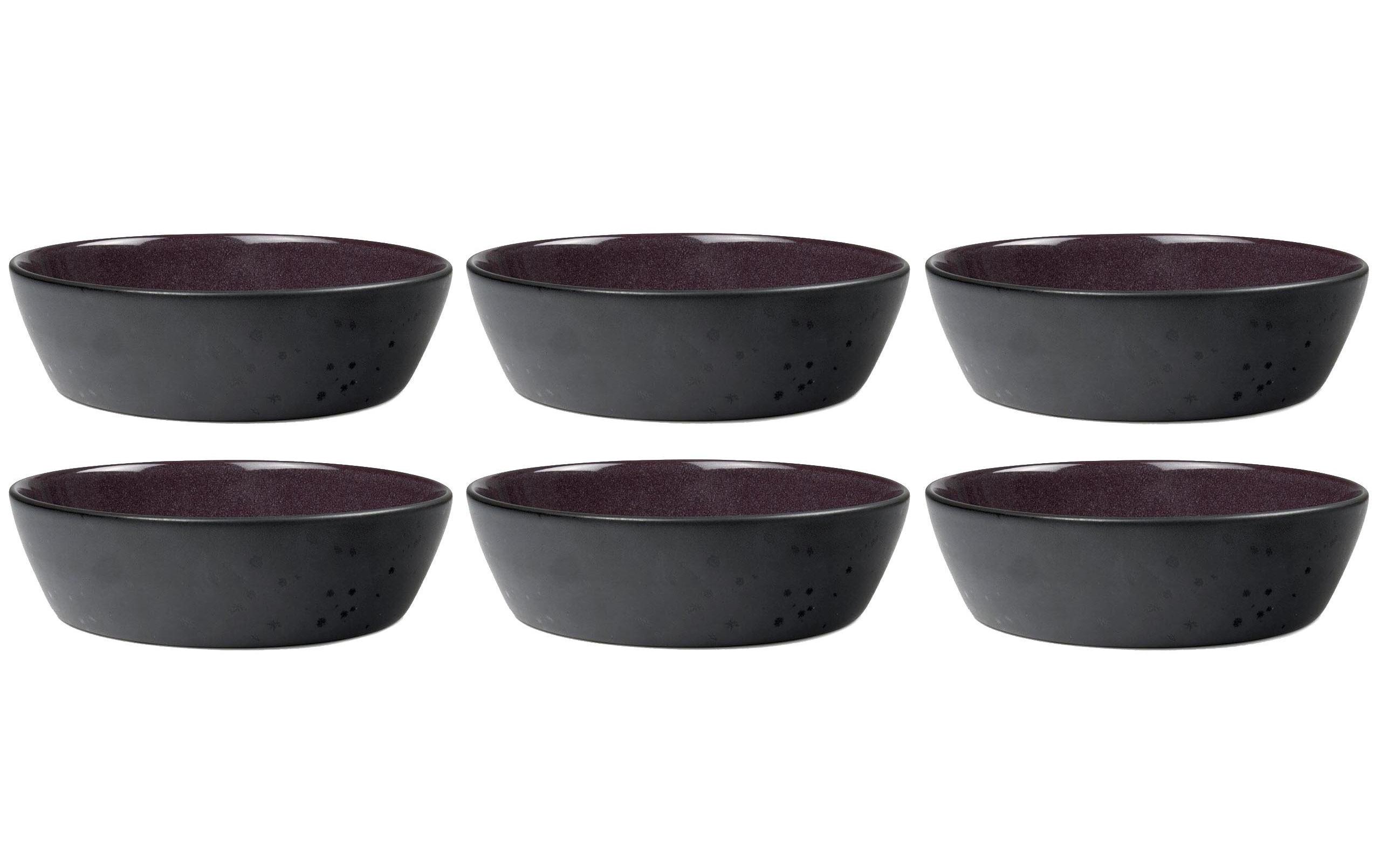 Suppenschale 18 cm, 6 Stück, Schwarz/LilaSchalen aus Steinzeug