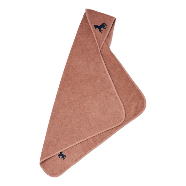 Liewood Cape de bain en coton bio Batu | Horses/Dark rosetta