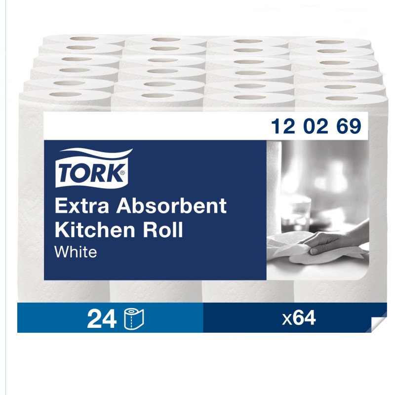 Rouleau essuie-tout papier Tork - Carton de 24 rouleaux