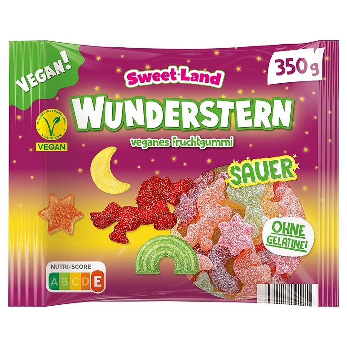 SWEET LAND Vegetarischer Fruchtgummi 350 g, Wunderstern