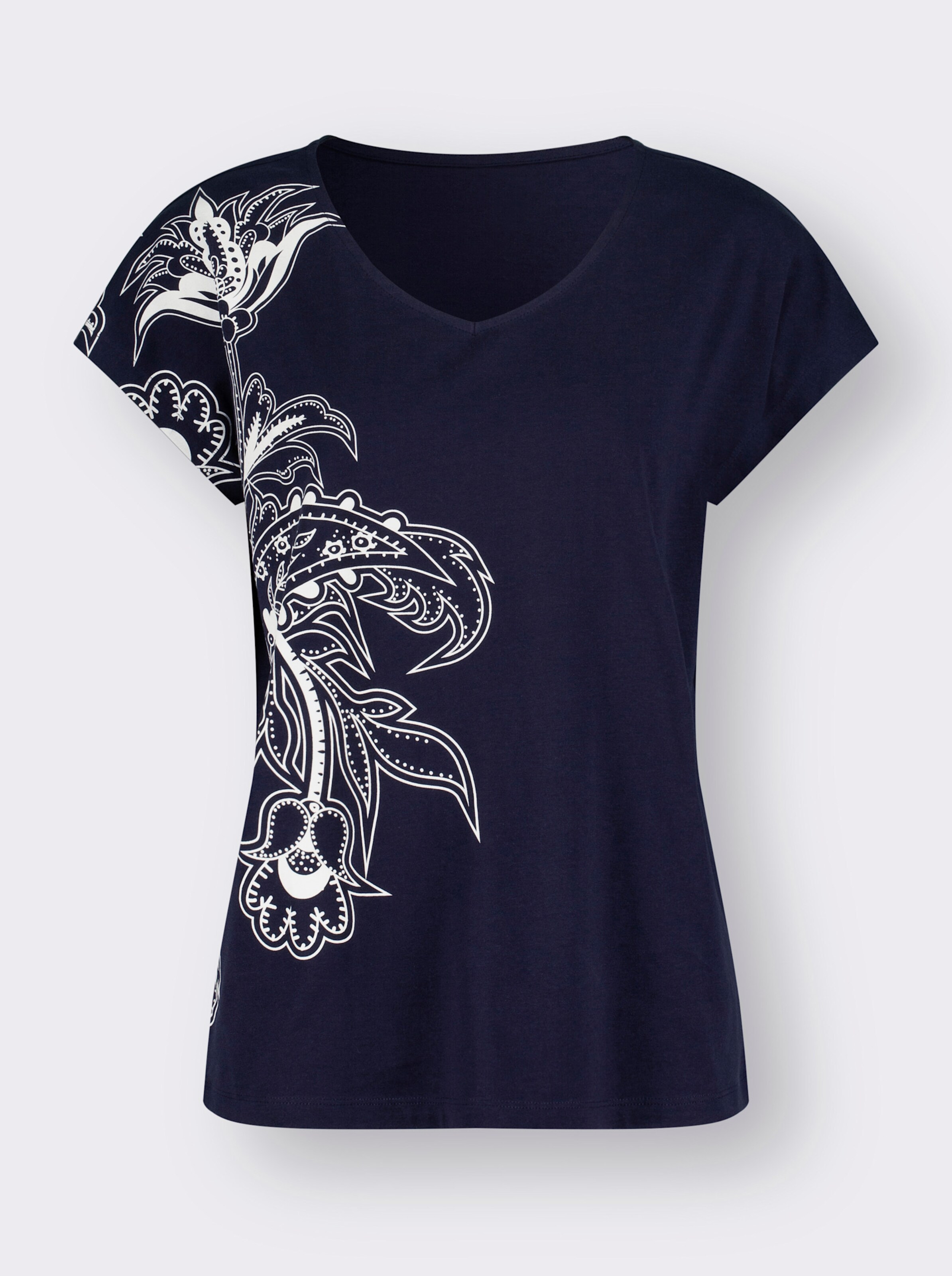 Kurzarmshirt mit Paisley-Muster