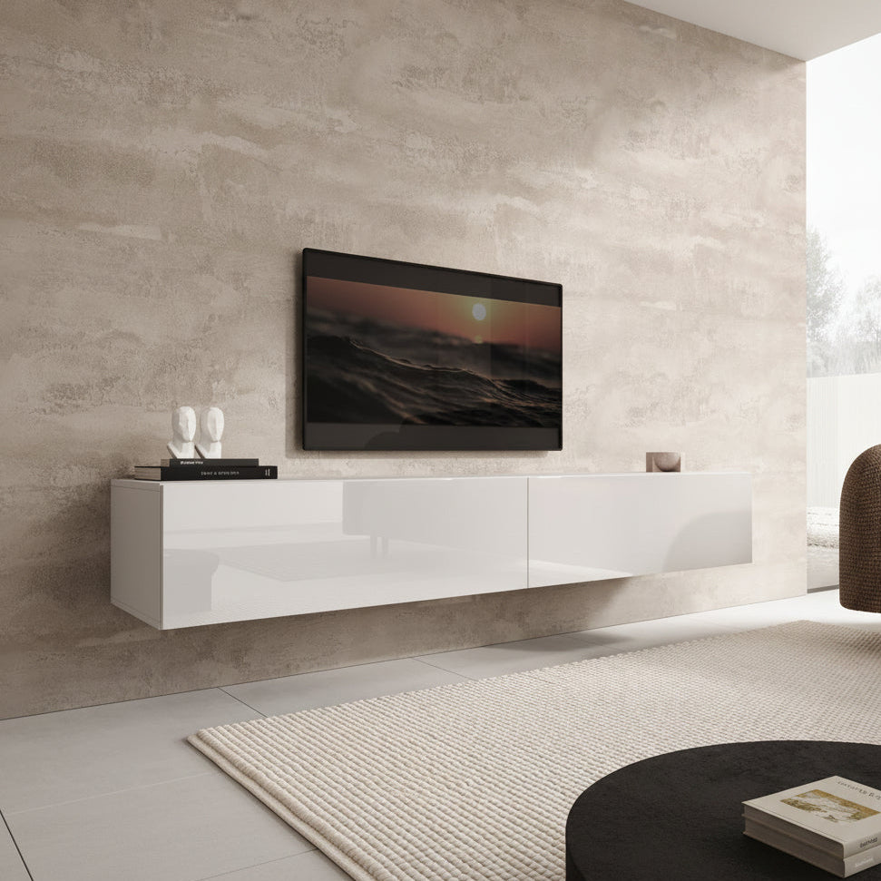 Palm - TV-Meubel - Wit - 200x40x30 cm