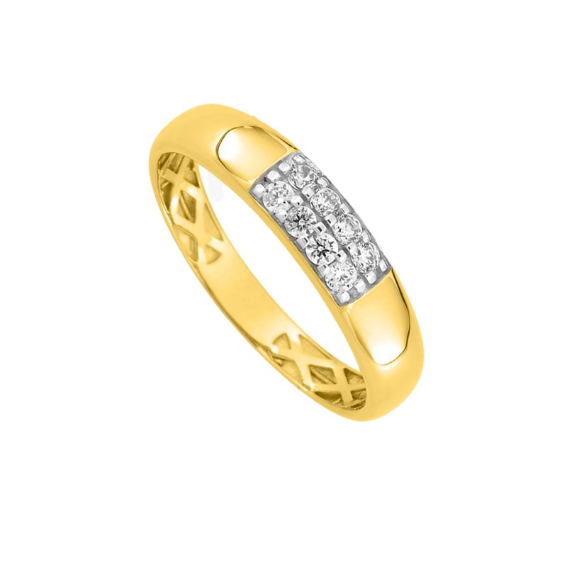 Bague Femme - Oxyde de zirconium - Or 9 Carats