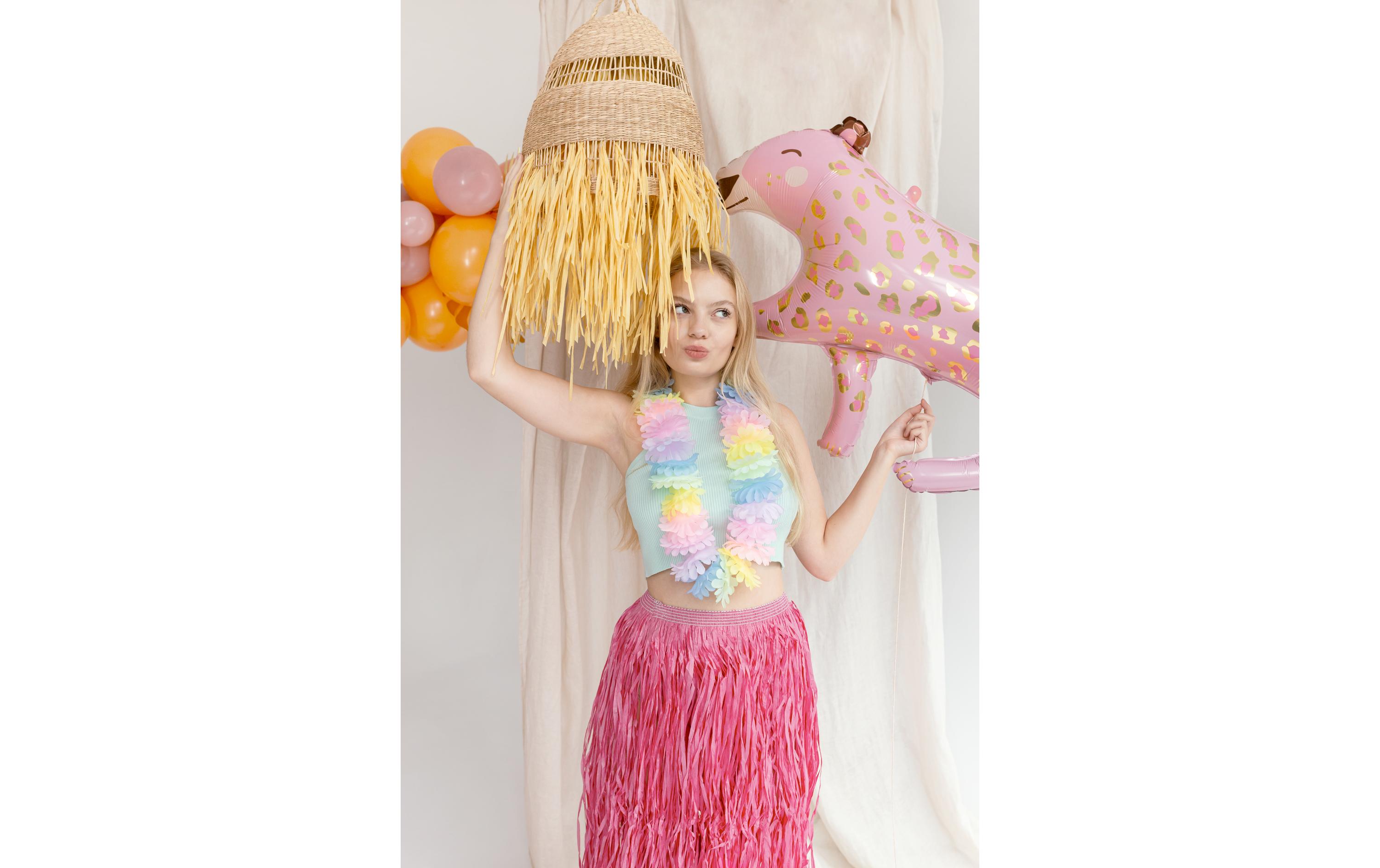 Halskette Hawaii 120 cm, pastellfarbigBlumenkette Hawaii