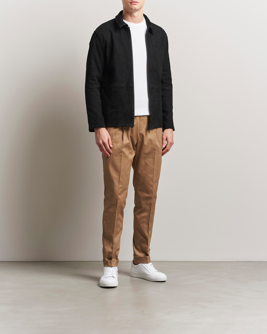 Tiger of Sweden Tenuta Pleated Cotton Trousers Beige