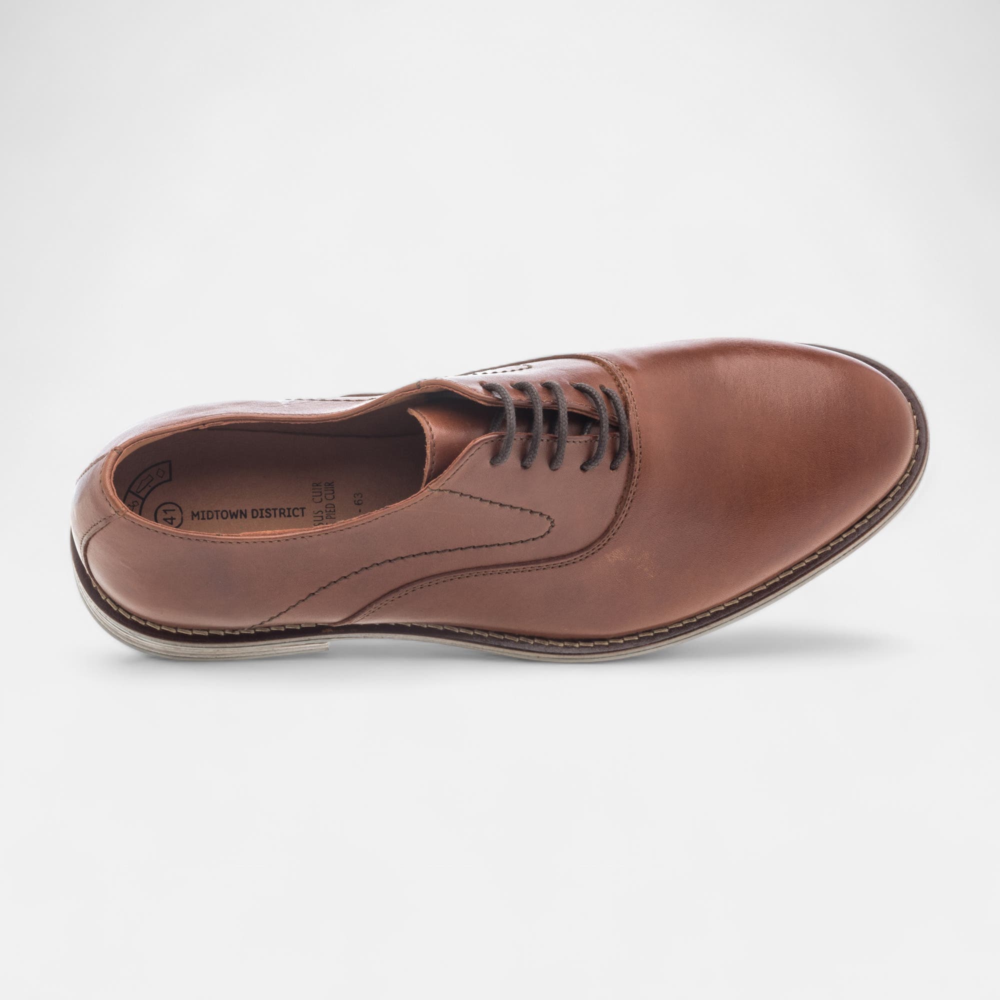 Richelieus Homme en cuir cognac