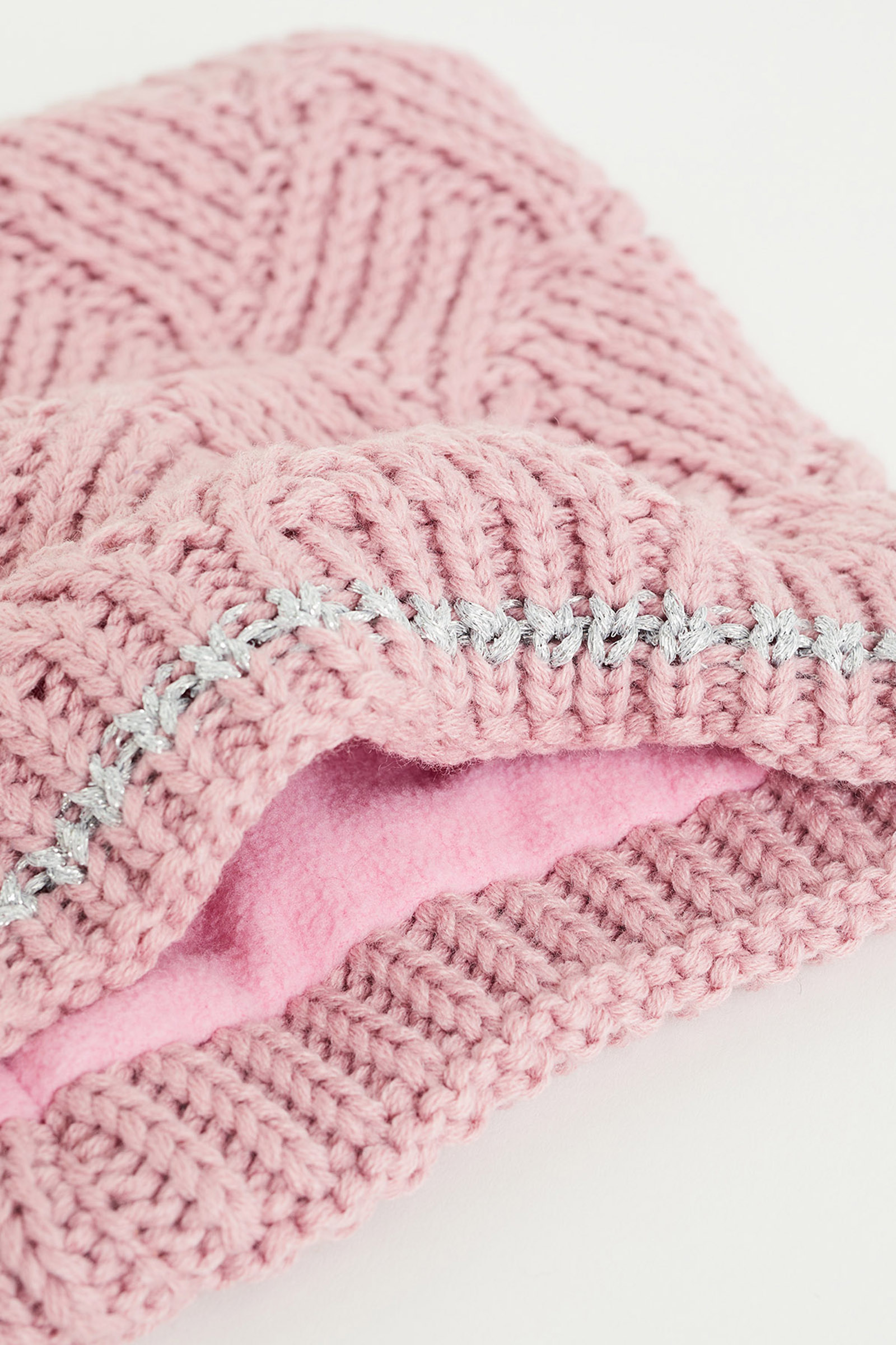 Meisjes gebreide colsjaal WE Fashion Lichtroze