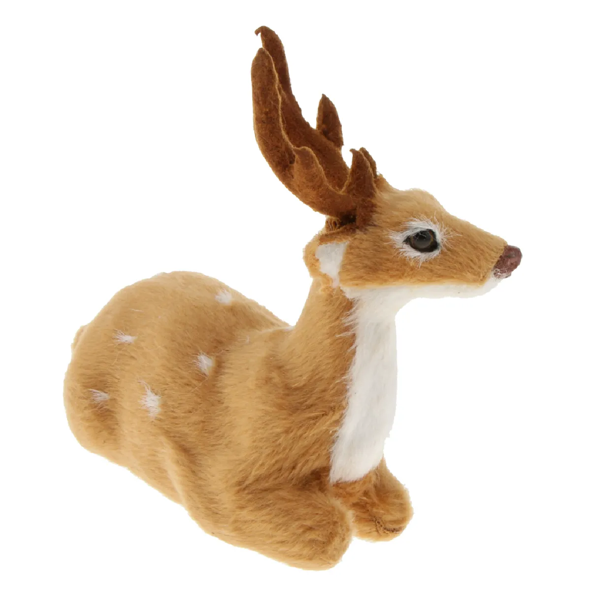 Figurine Cerf Noël - Gris - 12x5,5x11,5 cm