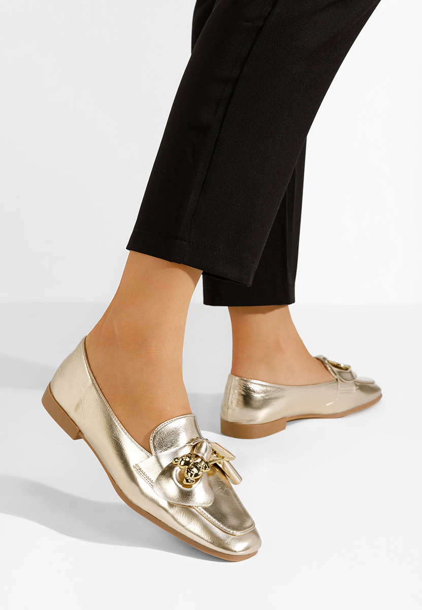 Mocassins élégants femme dorées Vitena