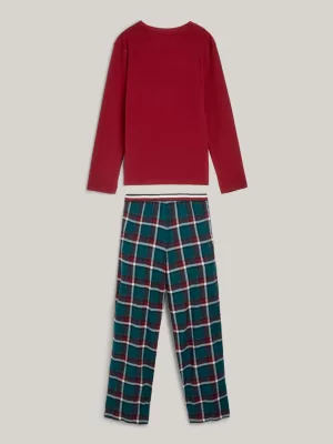 Conjunto de pijama listrado global em caixa de presente