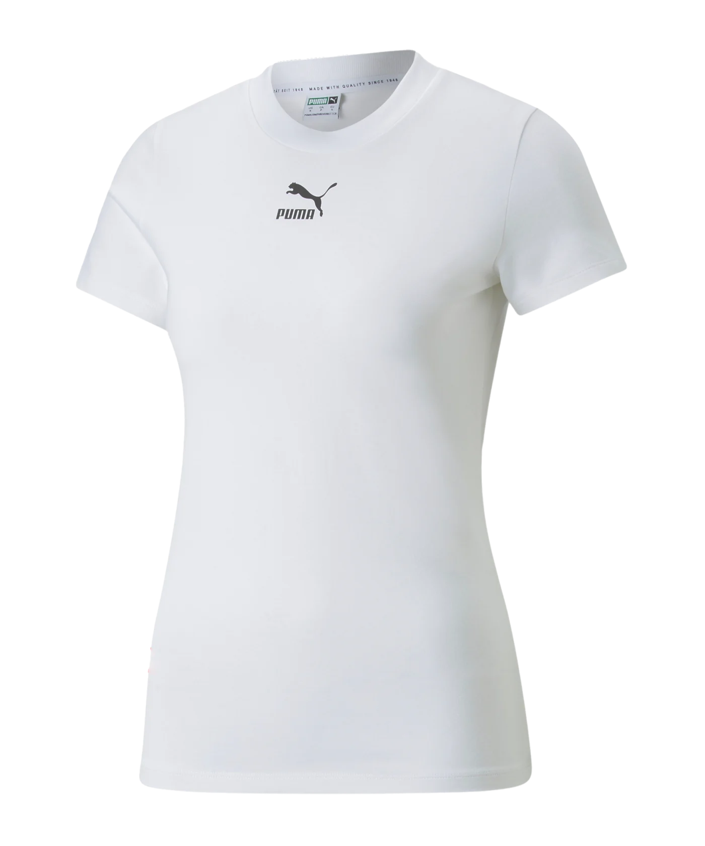 PUMA Classics Slim T-Shirt Damen Weiss F02