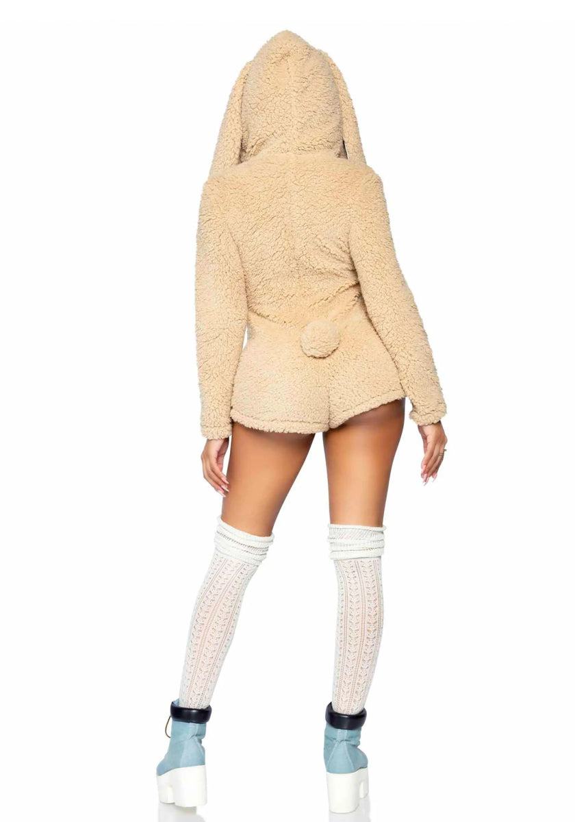 Konijnenpak Beige Dames Bodysuit Leg Avenue