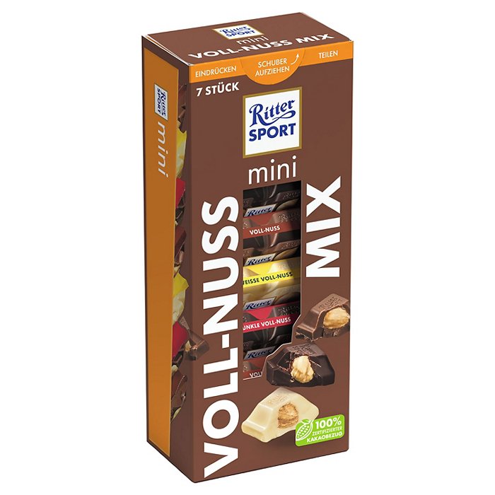 RITTER SPORT Minis Turm 116 g, Nuss Mix