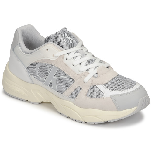 Calvin Klein Jeans - RETRO TENNIS LACEUP MIX LTH Gris