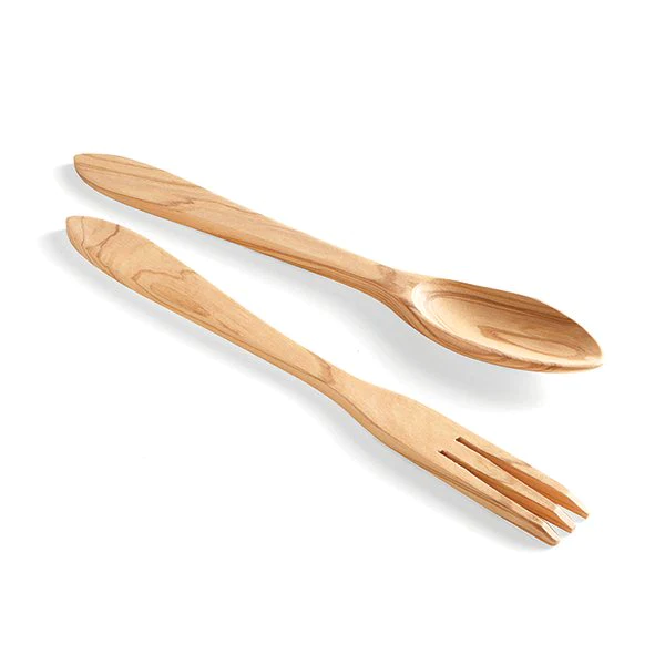 Couverts à salade en bois d'olivier Jean Dubost