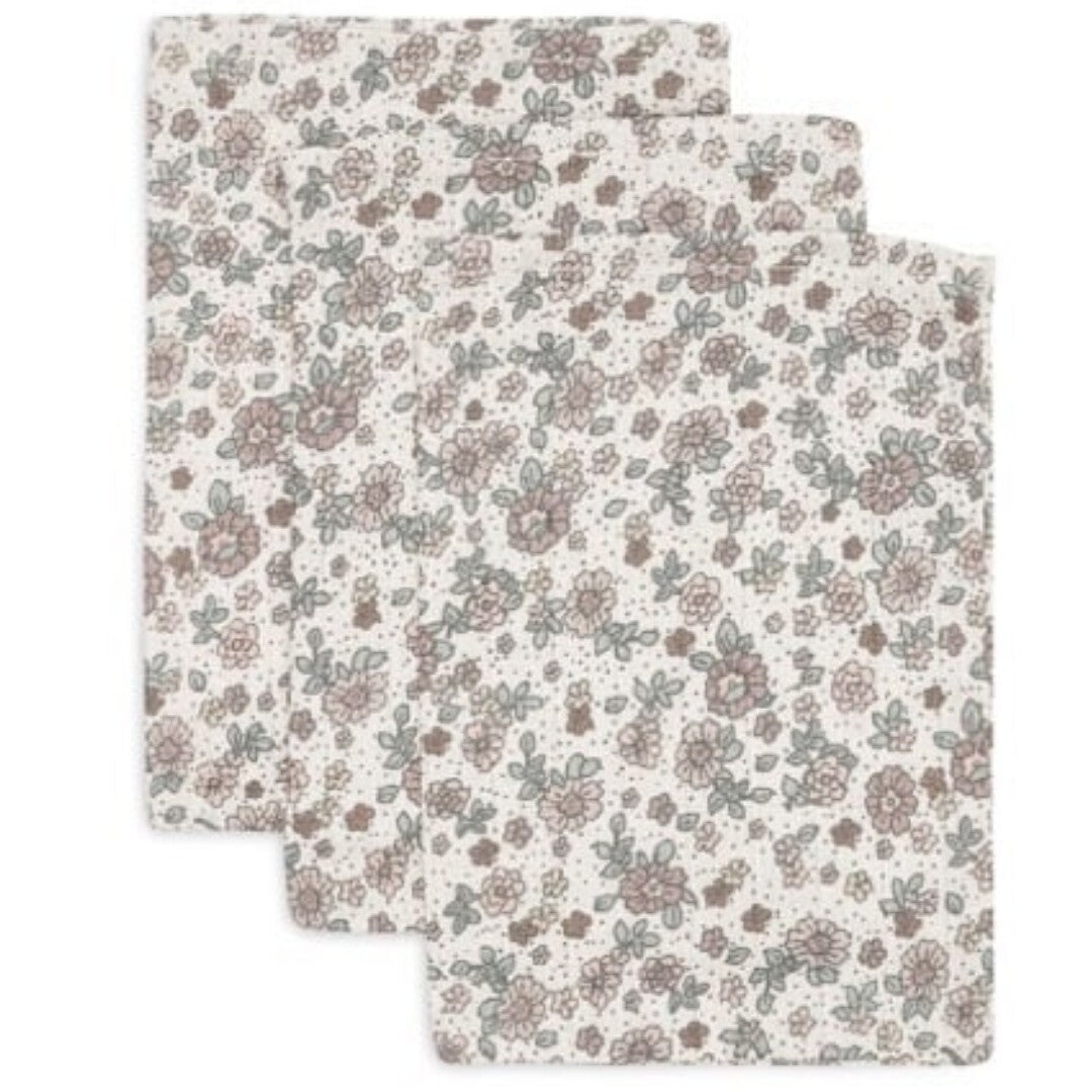 Jollein hydrofiele washandjes retro flowers - 3st