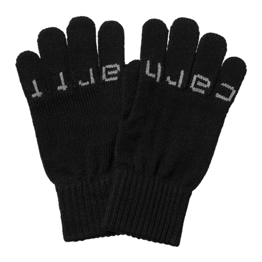 Carhartt WIP Script Handsker, Black/Grey Heather, L/XL