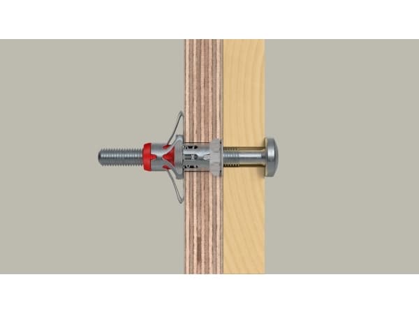 Fischer DuoHM 4 x 55 S PH TX, Veggplugg, Grå, Torx, TX20, 4 mm, 55 mm