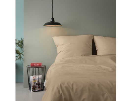 CONCEPT1 - Parure de lit housse de couette Acton 240x220cm + 2 taies 60x60 beige