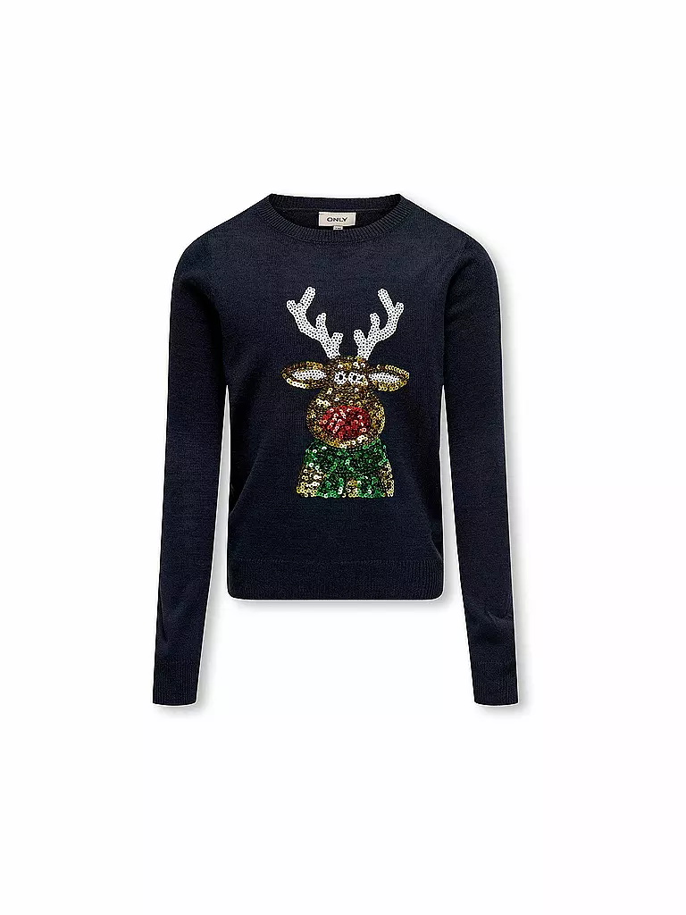 ONLY Mädchen Langarmshirt KOGXMAS dunkelblau