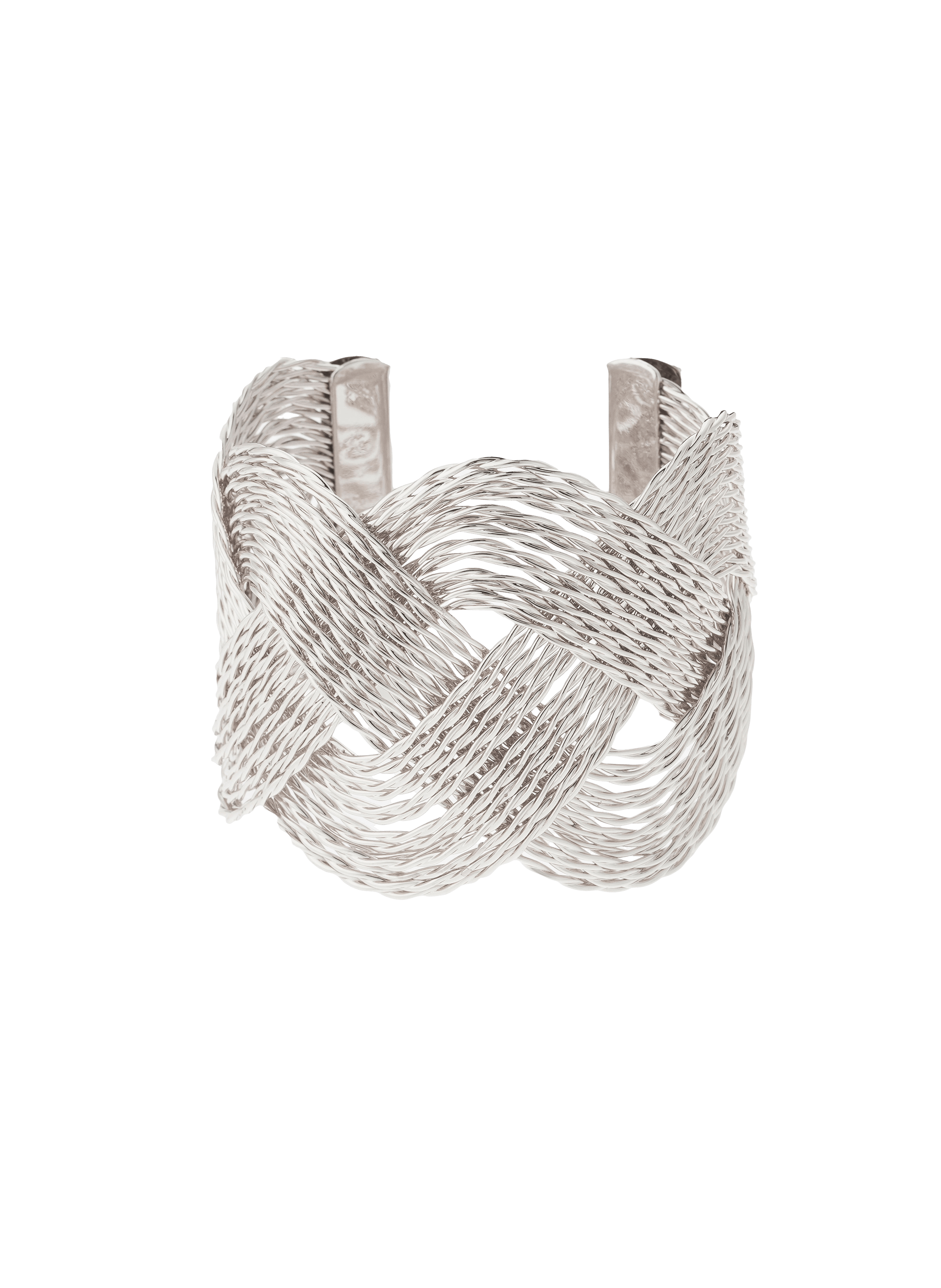 KATERINA - Bracelet jonc torsadé en laiton | Argent