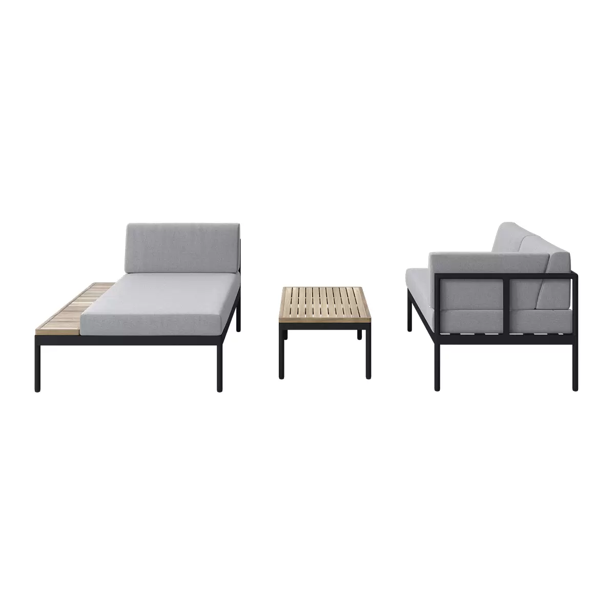 Beldano Loungegarnitur Casablanca 3-teilig braun,grau