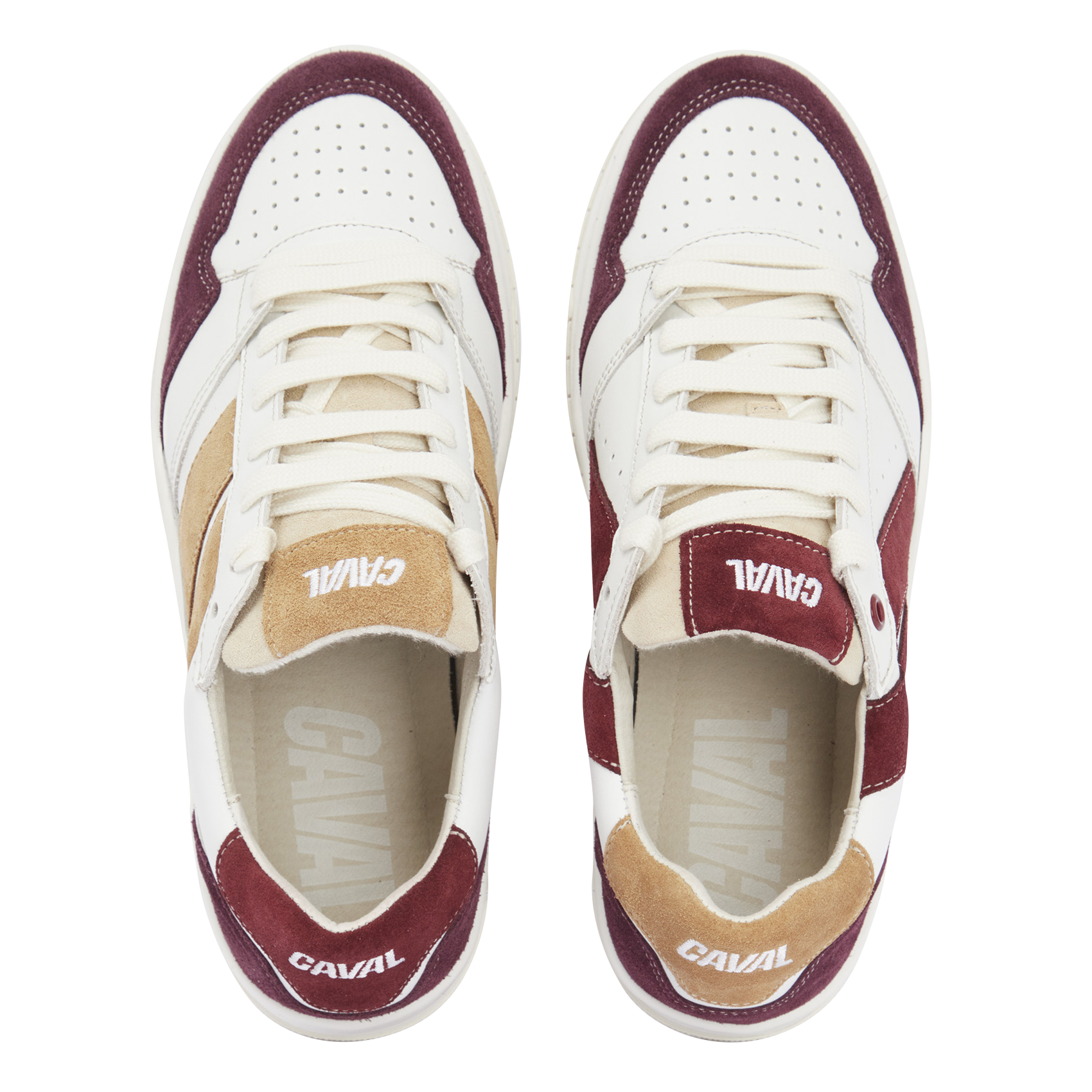 PURPLE CARAMEL - Baskets basses en cuir| Rouge