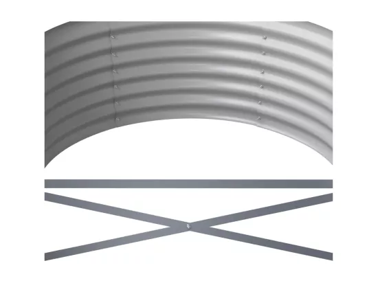 Lit surélevé de jardin Acier enduit de poudre 440x80x36 cm Vert
