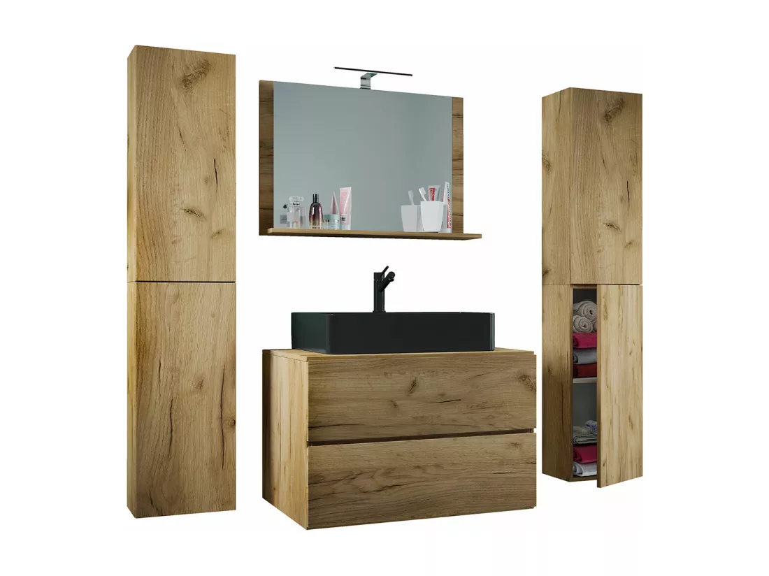 5 pcs. lavabo salle de bain 80 cmLendas XL