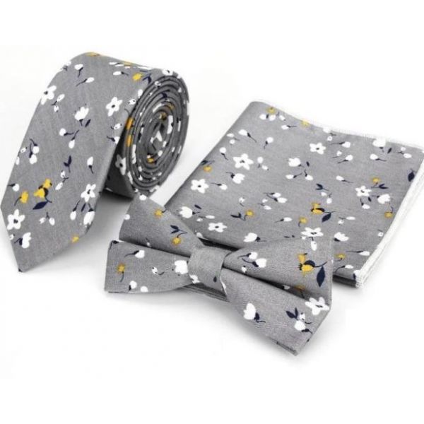 Conjunto Tailor Floral ( Gravata / Lenço / Laço)