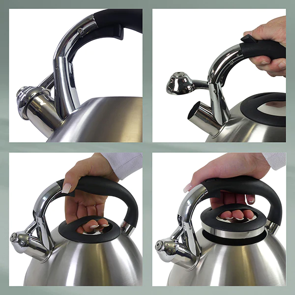 Bouilloire en inox 3 L Varus blanc 11657 Kela