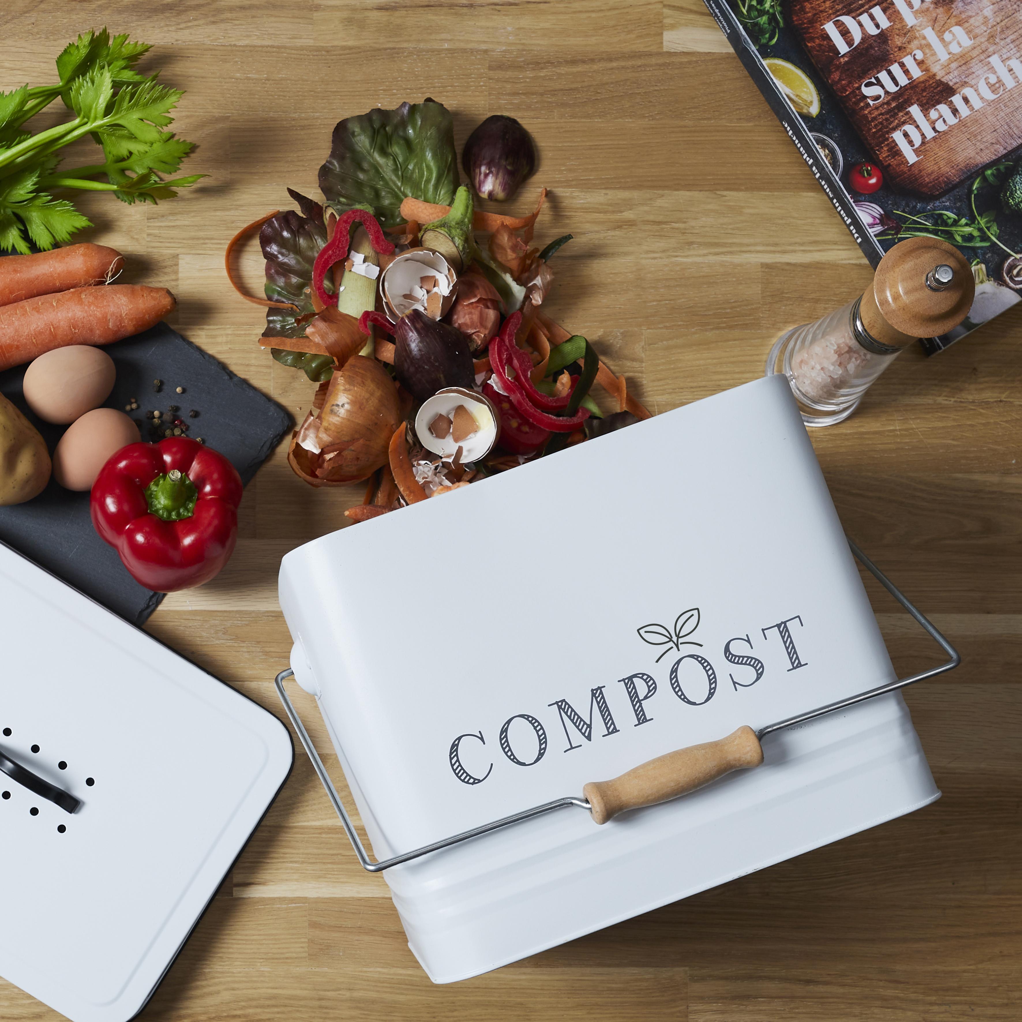 POUBELLE COMPOST METAL 10L