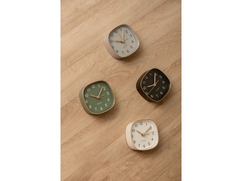 KARLSSON Klassischer Wecker Travel Square Jungle green Analoger Reisewecker